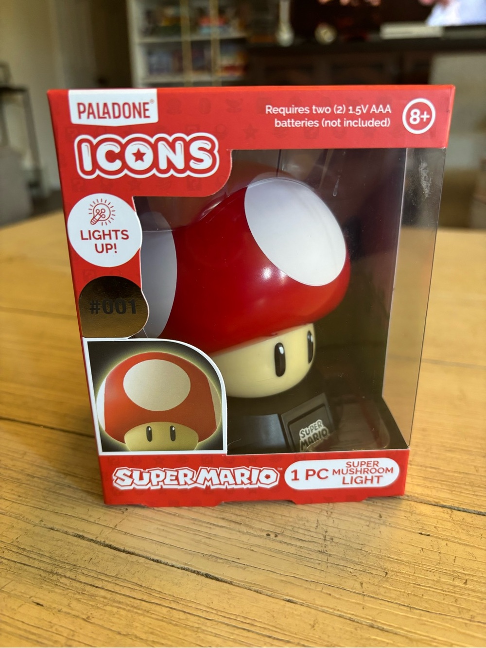 Super Mario Bros Super Mushroom Light 3D Night Light Lamp Toy Paladone 001